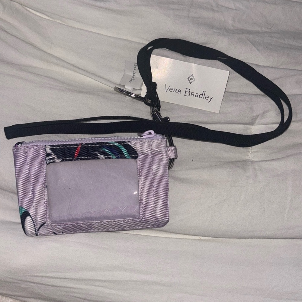 Vera Bradley zip id and lanyard